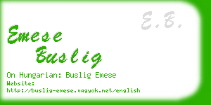 emese buslig business card